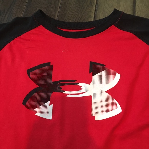 Red and Black Under Armour Long Sleeve - Picture 2 of 4